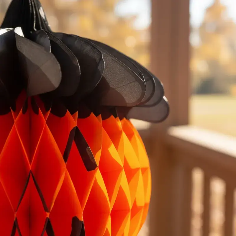 Miniatura: Calabaza Artesanal Mexicana Armable Pintada - 35 Cm Diámetro
