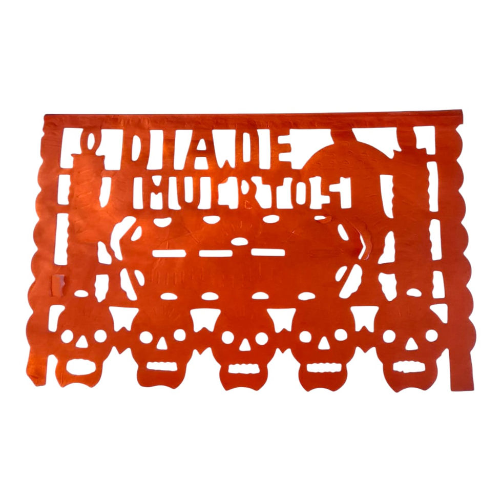 Miniatura: Banderín Mexicano Papel Muertos 36x23 cm. 1 Tira 4,5 Mts.