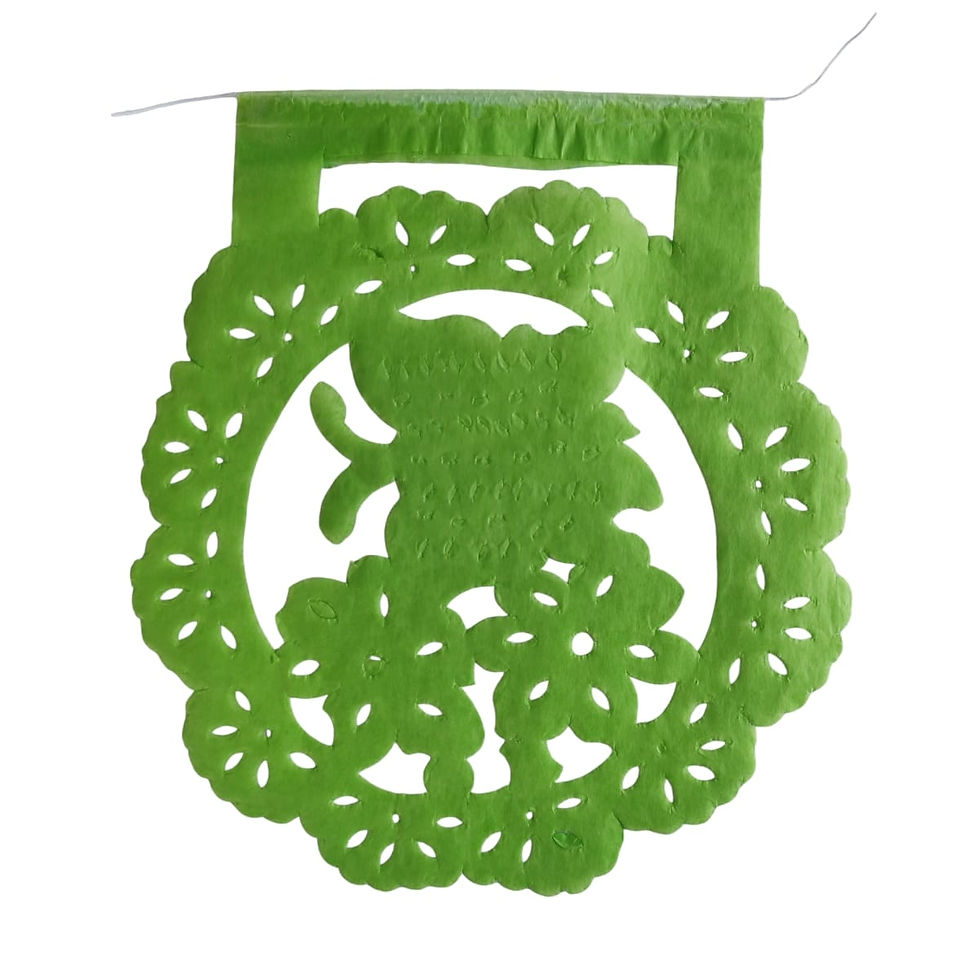 Miniatura: Banderín Mexicano Papel Primavera 20x16cm, Tira 2 Mts.