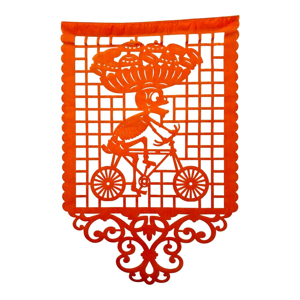 Miniatura: Banderín Mexicano Papel Muertos Especial 23x34 cm. 1 Tira 3 Mts.