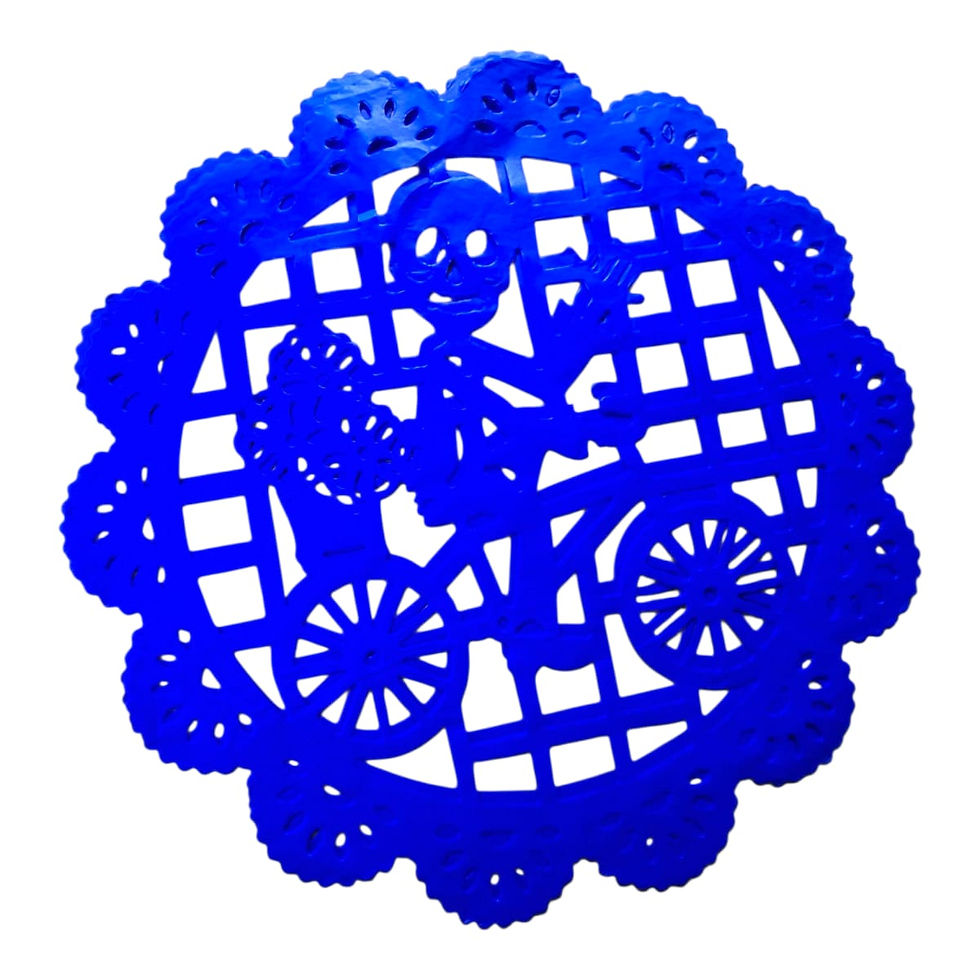 Miniatura: Set 4 Individuales papel seda Multicolor,  Dia de Muertos 37 cm