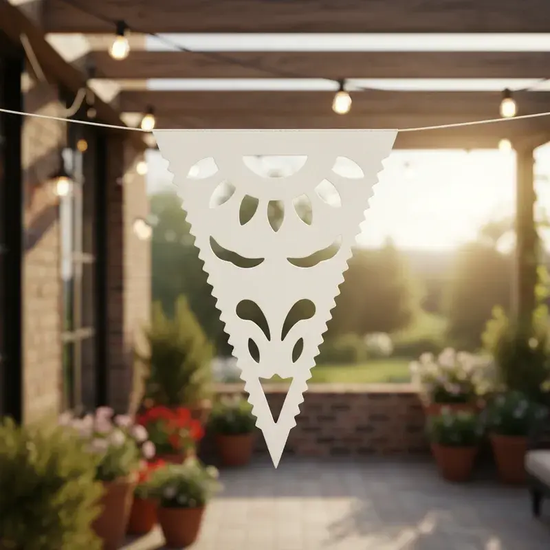 Miniatura: Banderín mexicano Fiesta Temática Bicolor - 8 Mts.