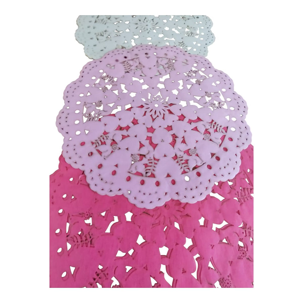 Miniatura: 6 Individuales Mexicanos Papel Diseño Amor - Multicolor 37cm