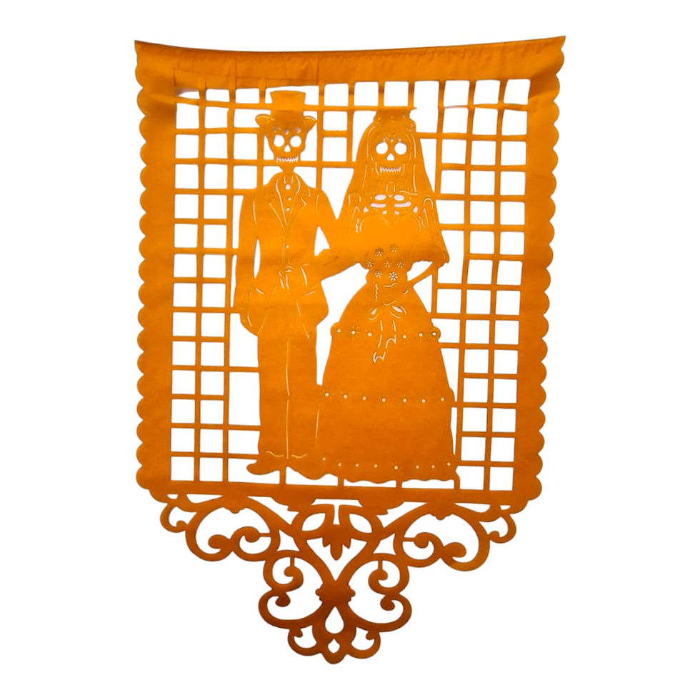 Miniatura: Banderín Mexicano Papel Muertos Especial 23x34 cm. 1 Tira 3 Mts.