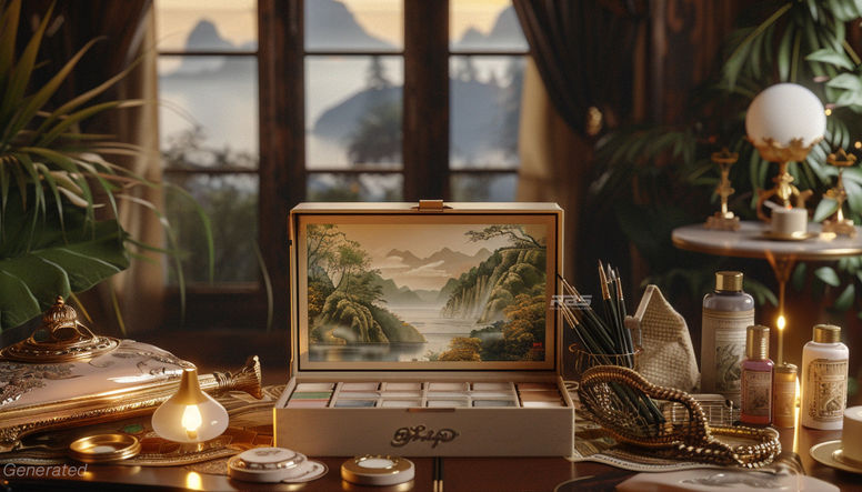 Gouache paint set packaging box