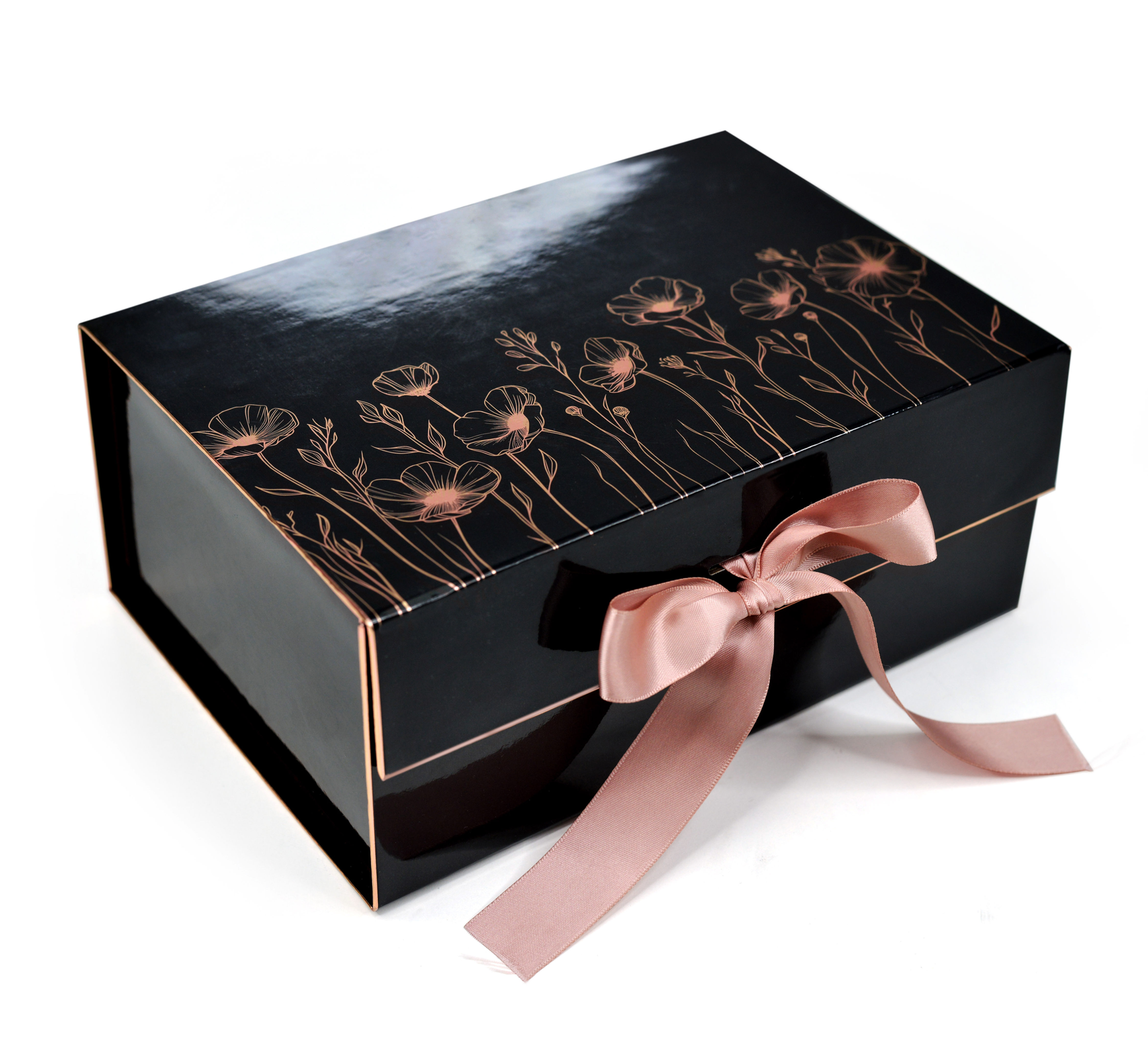 Pink Poppies Foldable Gift Box