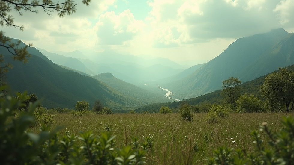Vista panorámica de un entorno natural tranquilo