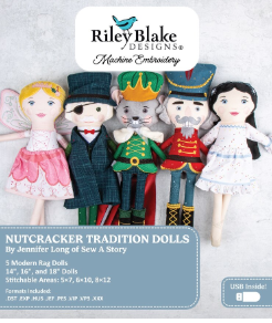 Machine Embroidery Nutcracker Tradition Dolls by Jennifer long