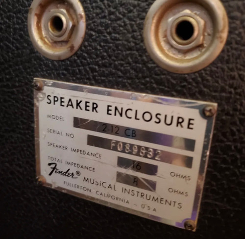 1980 Fender 2x12 8ohm Speaker Cabinet | Sunflower & Friends