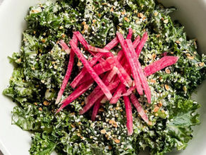 Tahini Dream Kale Salad Recipe - dairy free : gluten free : refined sugar free : paleo : vegan