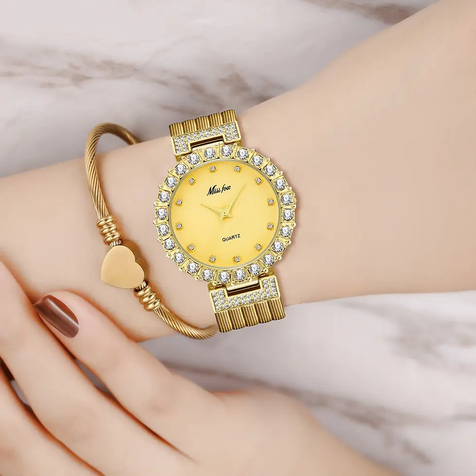 Thumbnail: Ladys Luxury Waterproof Wrist Watch Quartz Clock