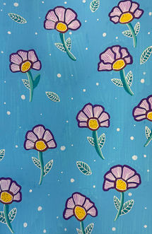 A Posca pen artwork of a flower pattern created at Lavender Art Studios