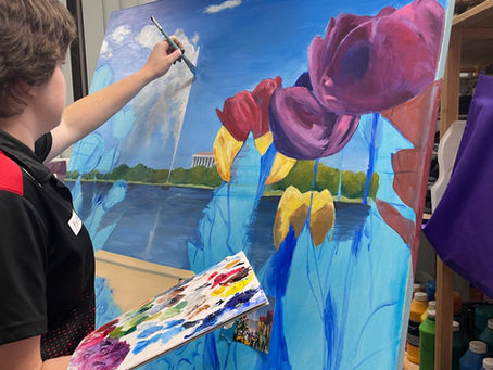 Oil Painting in the young people’s art classes at LAS!