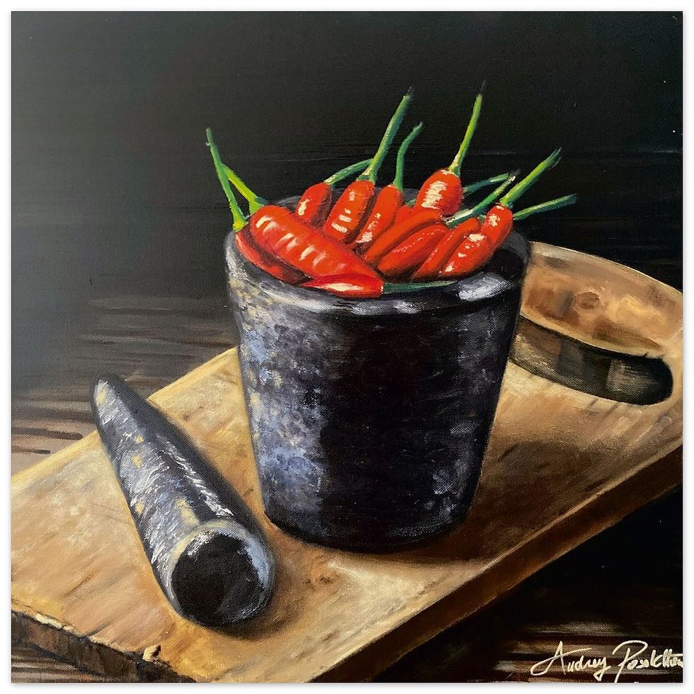 Miniature : Les piments - Impressions sur bois