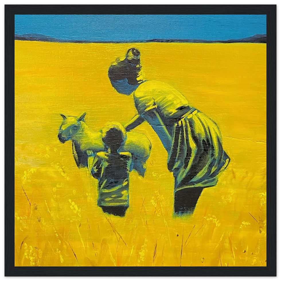 Miniature : Le mouton - Poster qualité musée en papier mat encadré en bois