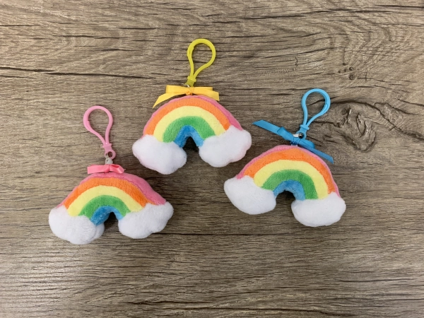 Material Jill ~ Rainbow Plushie: Backpack clip
