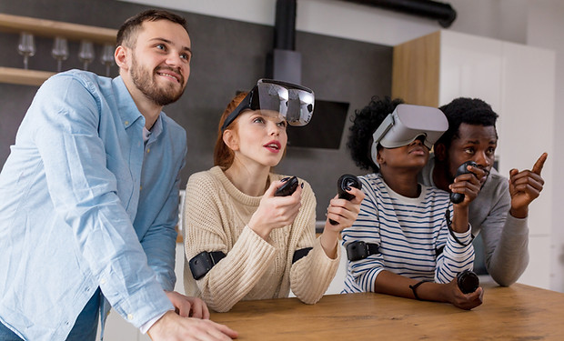 Group of people with VR Headset