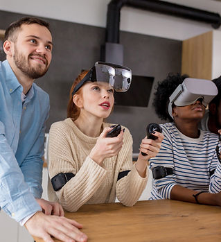 Group of people with VR Headset