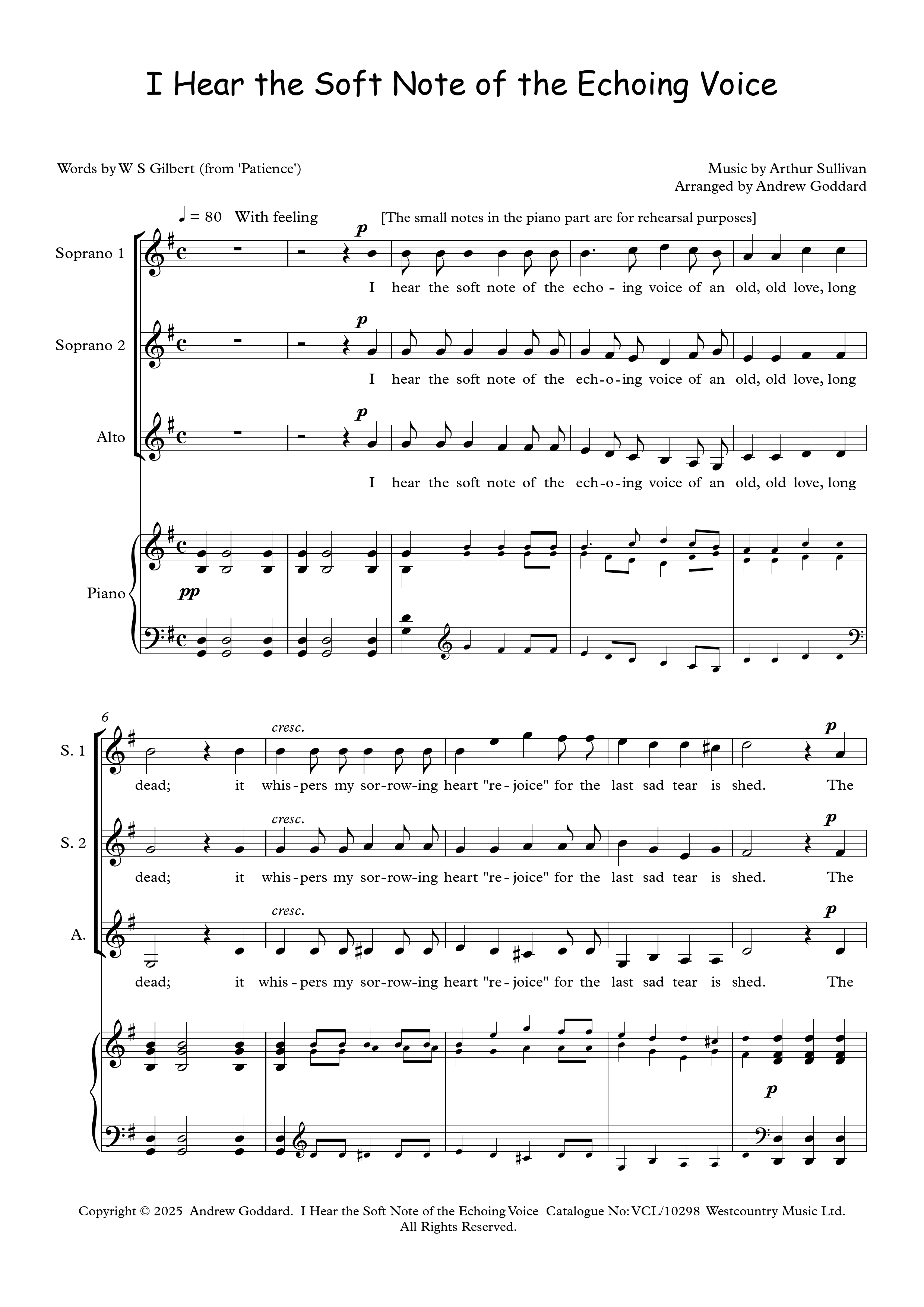 I Hear the Soft Note of the Echoing Voice