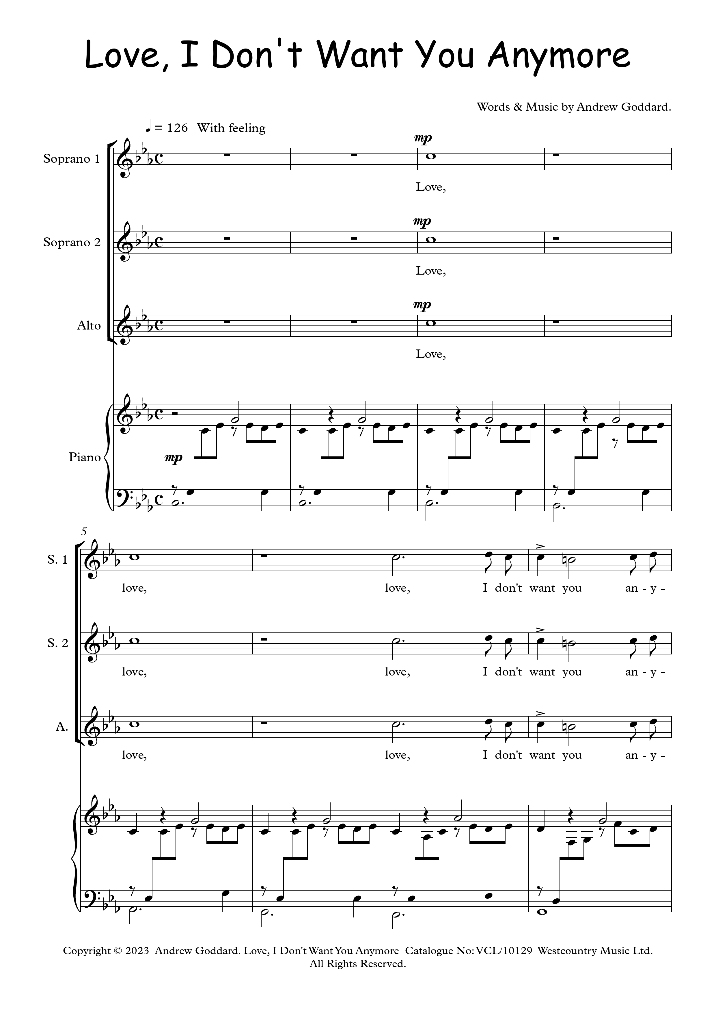 Love, I Don't Want You Anymore