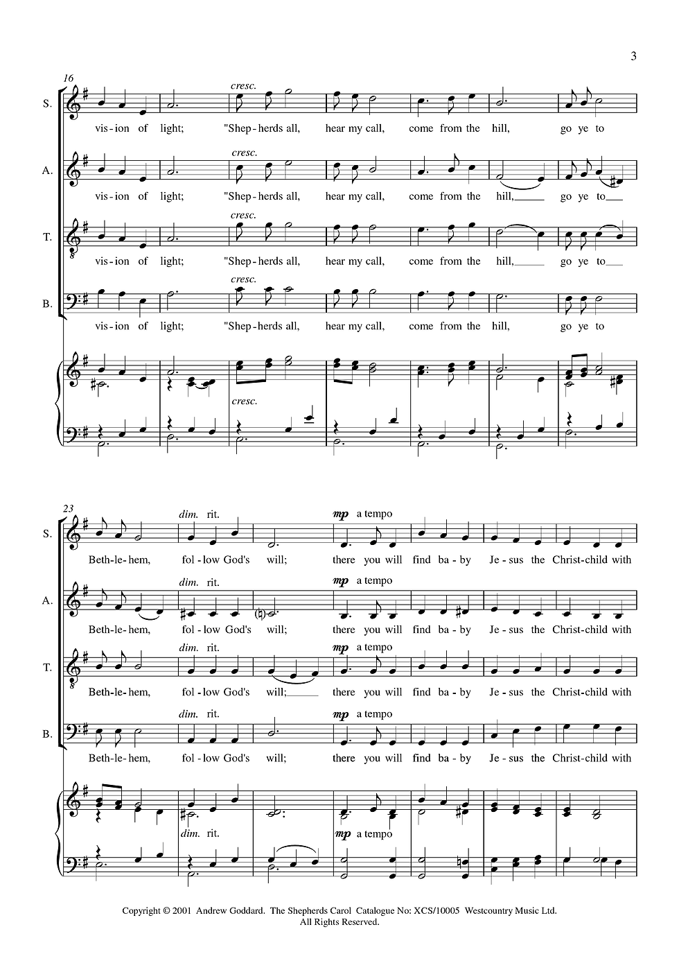 Thumbnail: Shepherds Carol, The