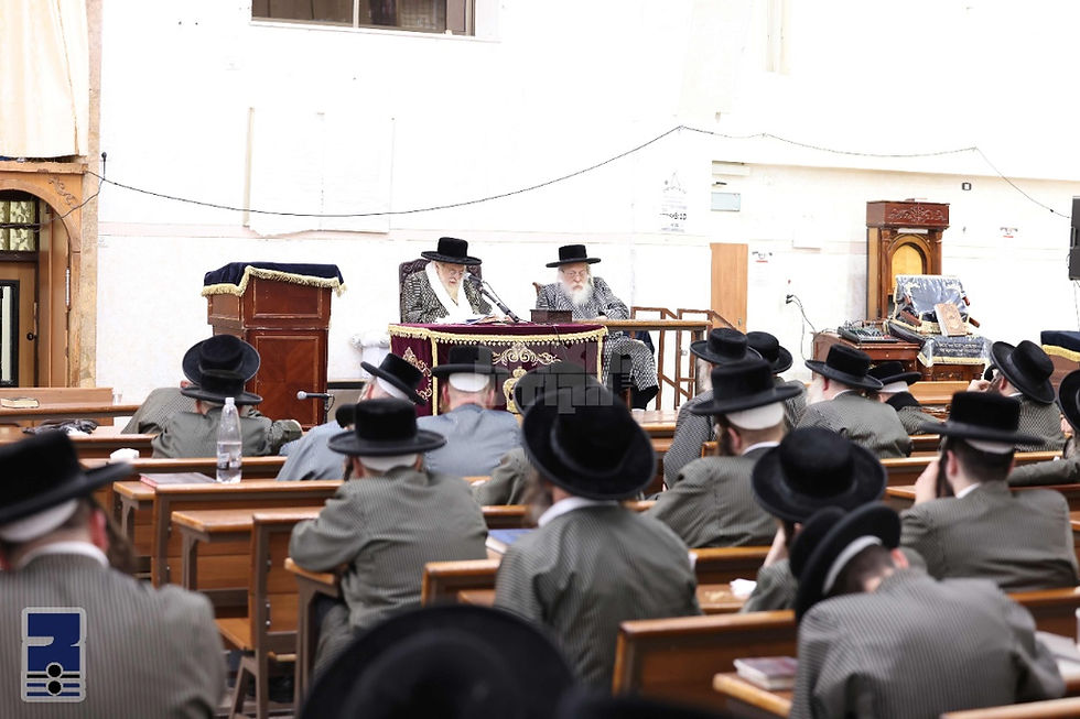 עצרת מספד אין חצה"ק תולדות אהרן ככלות השלושים פון הגאון הגדול רבי יעקב מענדל יאראוויטש זצ"ל חבר הבד"ץ