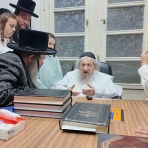 ווידיאו • הגה"צ אבד"ק קרית וויזניץ שליט"א באזוכט ביים ראש הישיבה הגאון רבי דוב לאנדא