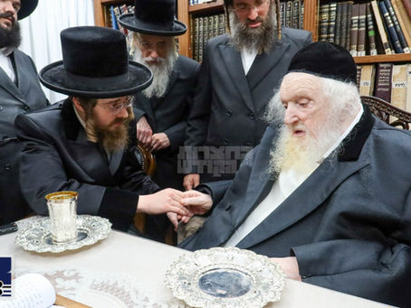 ווידיאו • האד' מסאדיגורא באזוכט ביים פעטער פוסק הדור הגר"מ שטערנבוך