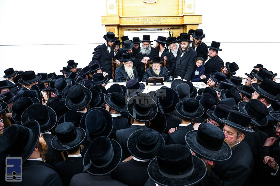 ירושלים: הילולא קדישא פון הרה"ק רבי דוד מזלאטיפאלי זי"ע ביי נכדו האד' מראחמיסטריווקא