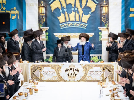 הערליכע מסיבת שבע ברכות אין מתיבתא ד'באבוב לרגל השמחות במעונם פון האד' מבאבוב און ראש ישיבת באבוב