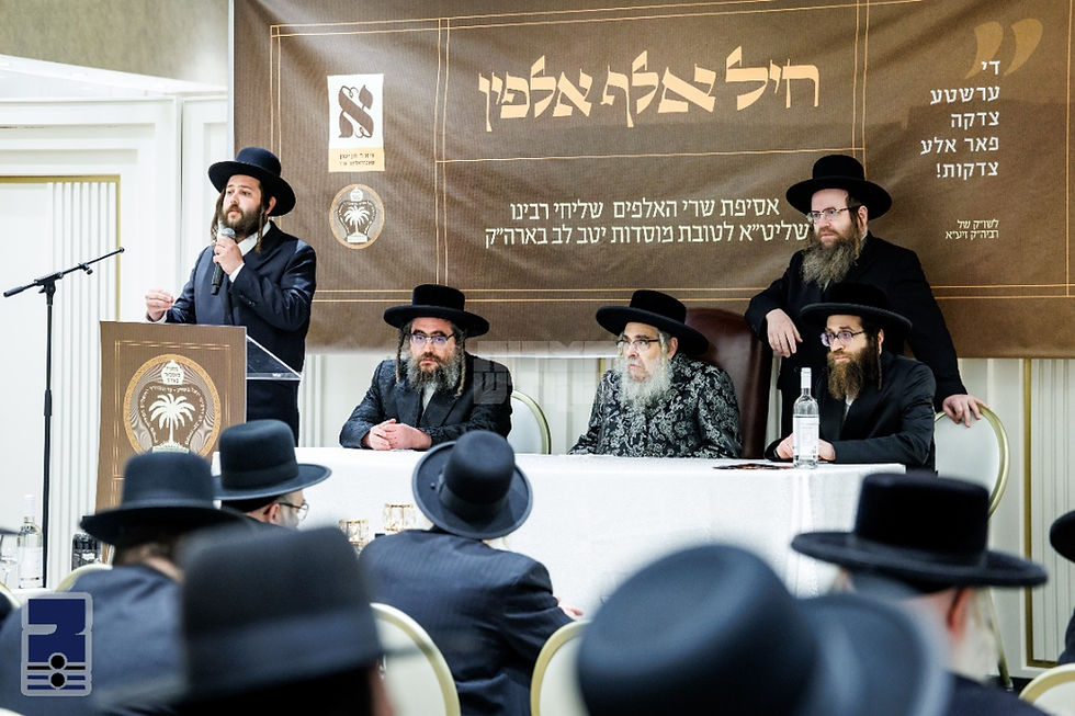 נקראים אל המלך: האד' מסאטמאר פאררופט אסיפות עסקנים לקראת אלוועלטליכע קאמפיין לטובת מוסדות יטב לב בארה"ק