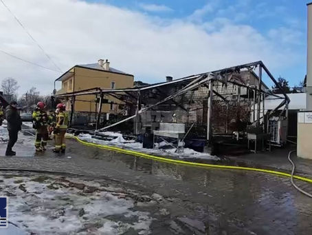 מאסיווע פייער אויסגעבראכן אין "הכנסת אורחים ליזענסק" אין סאמע ברען פון הכנות צום הילולא כ"א אדר