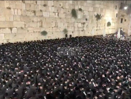 ווידיאו • עצרת תפילה והתעוררות ביים כותל המערבי לרפואתו השלימה פון האד' מוויזניץ