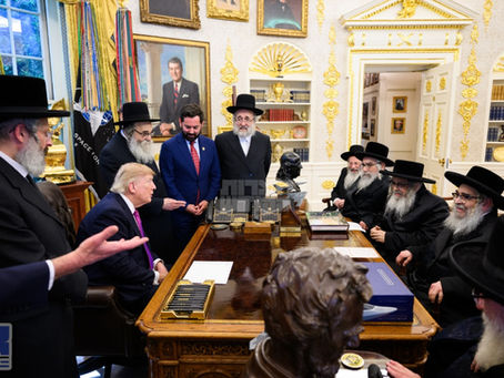 אדמורי"ם-וויזיט אין ווייסן הויז צייכנט אפ היסטארישע געשעעניש אין מלכות של חסד אמעריקע | אויספירליכע דעקונג