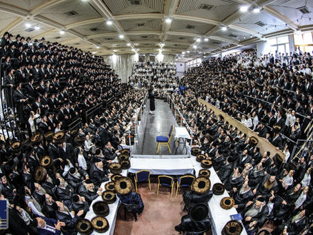 טויזנטער מיטגעהאלטן מעמד "הכנה לשביעי של פסח" אין קרית צאנז מיט הגה"צ רבי אלימלך בידערמאן שליט"א מלעלוב