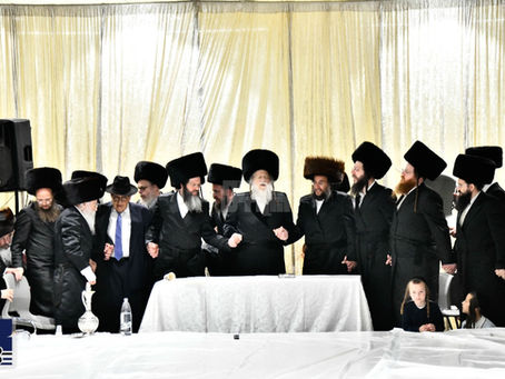 געהויבענער שבת התאחדות בחצה"ק מודזיץ אין שפיץ פון האד' ממודזיץ פארגעקומען אין מצפה יריחו