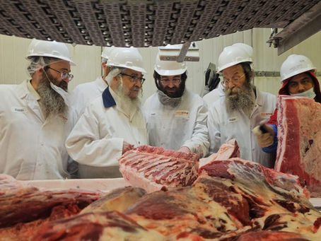 לענגערער באזוך פון האד' מסאטמאר ביי מהודר'דיגע סאטמארער שחיטה אין אייאווע | ברייטע דעקונג