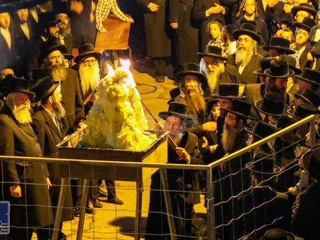 בני ברק: מעמד ההדלקה לכבוד ל"ג בעומר בחצה"ק סלאנים