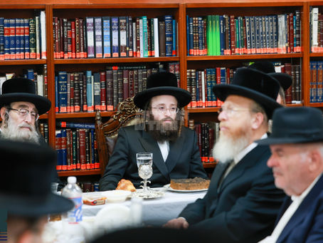 שיינעם סעודת הילולא פון כ"ק אדמו"ר מסערט וויזניץ זצ"ל געפראוועט אין ביהמ"ד סערט וויזניץ אין בארא פארק