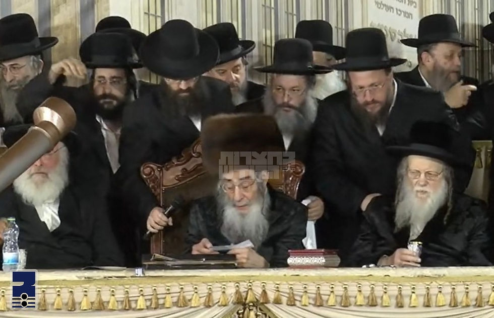 ווידיאו • מעמד הנחת אבן הפינה פארן נייעם ביהמ"ד הגדול דחסידי אלכסנדר אין בני ברק