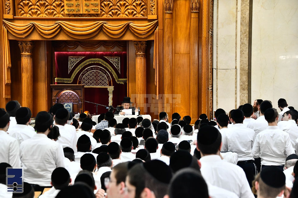 שטורמישע "דרשת פתיחת הזמן" איבערגעגעבן דורך ראש הישיבה הגאון רבי דוב לאנדא שליט"א בהיכל ישיבת פאנאוויטש