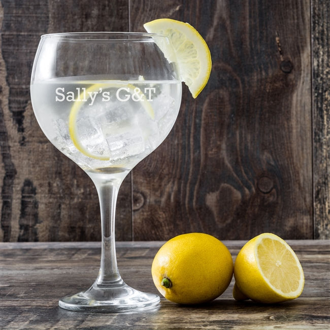 G&T glass personalised