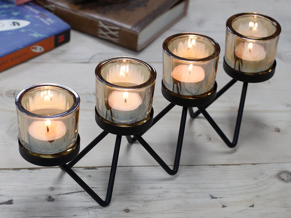 rustic tealight holders