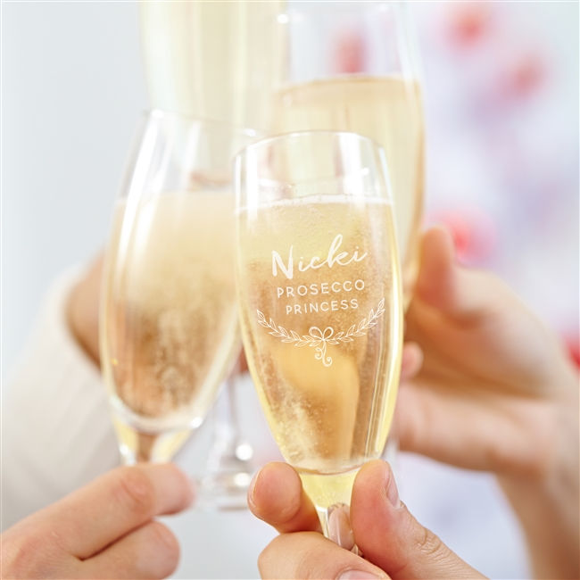 Prosecco personalised glass
