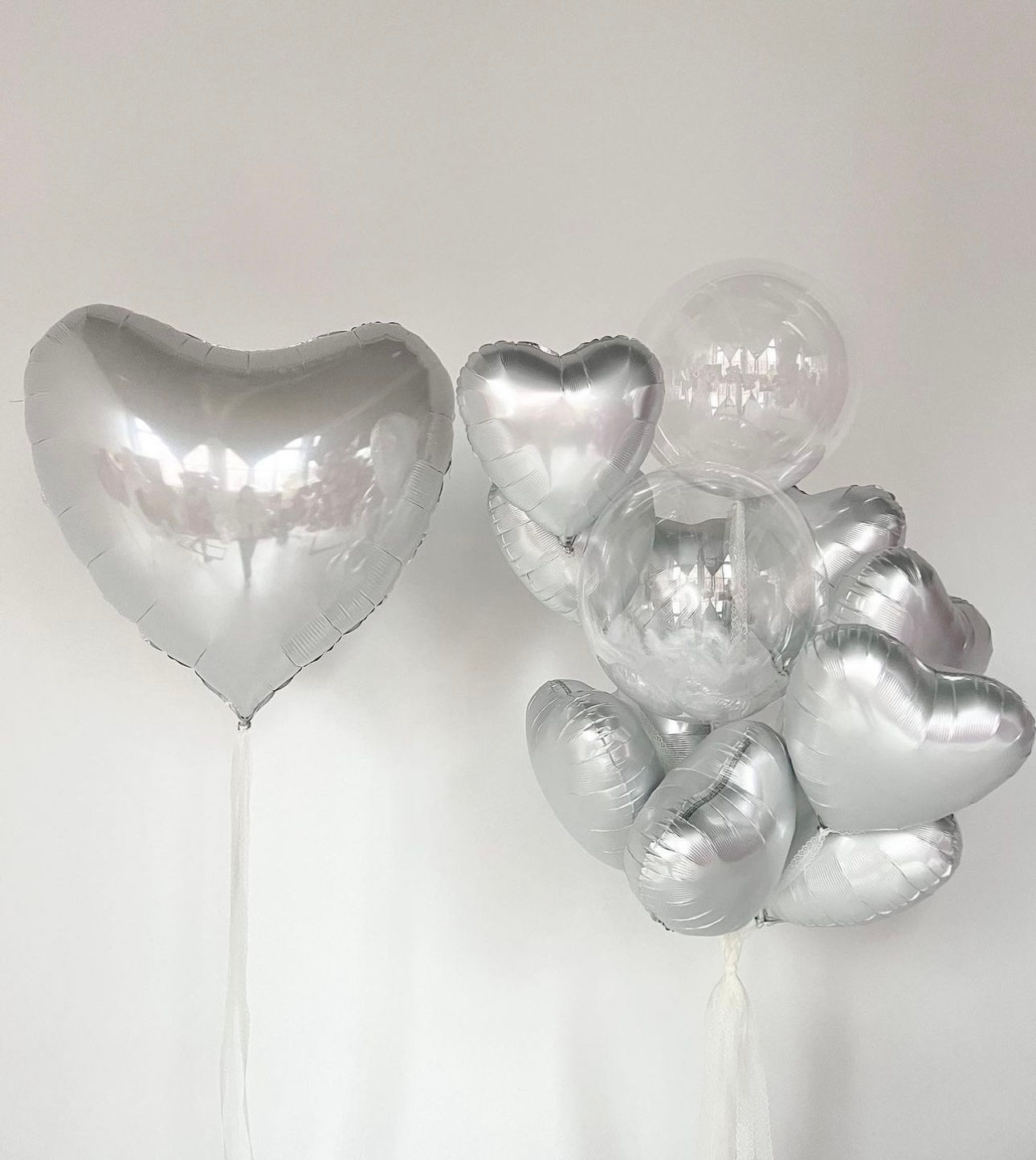 White hearts bouquet 