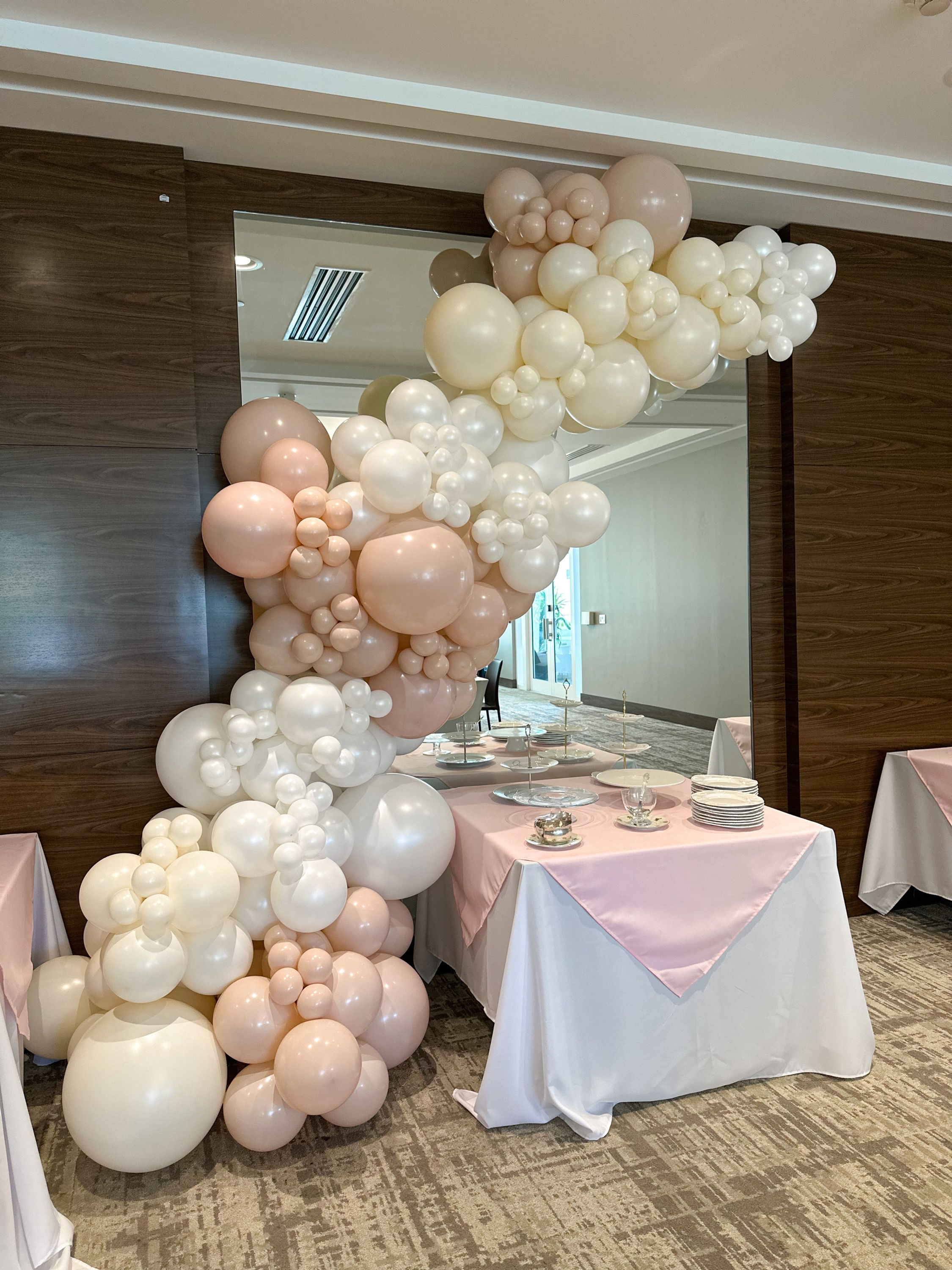 Creme  balloon arch