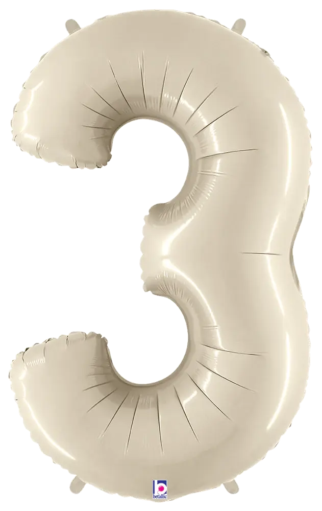 Thumbnail: White sand 34" number balloons