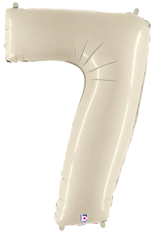 Thumbnail: White sand 34" number balloons