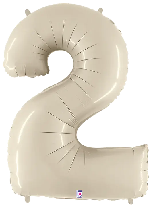 Thumbnail: White sand 34" number balloons