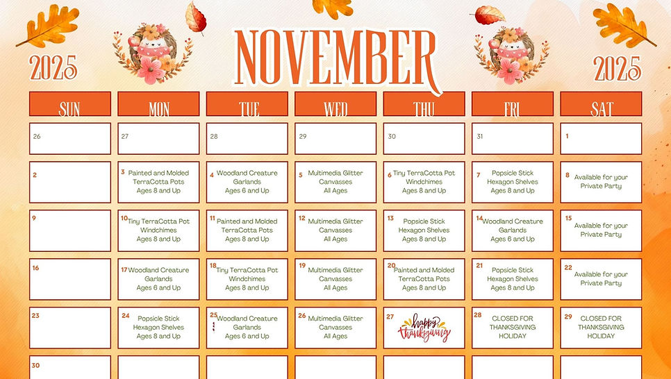 Brown Orange Cute Watercolor Autumn Hedgehog November 2025 Monthly Calendar.jpg